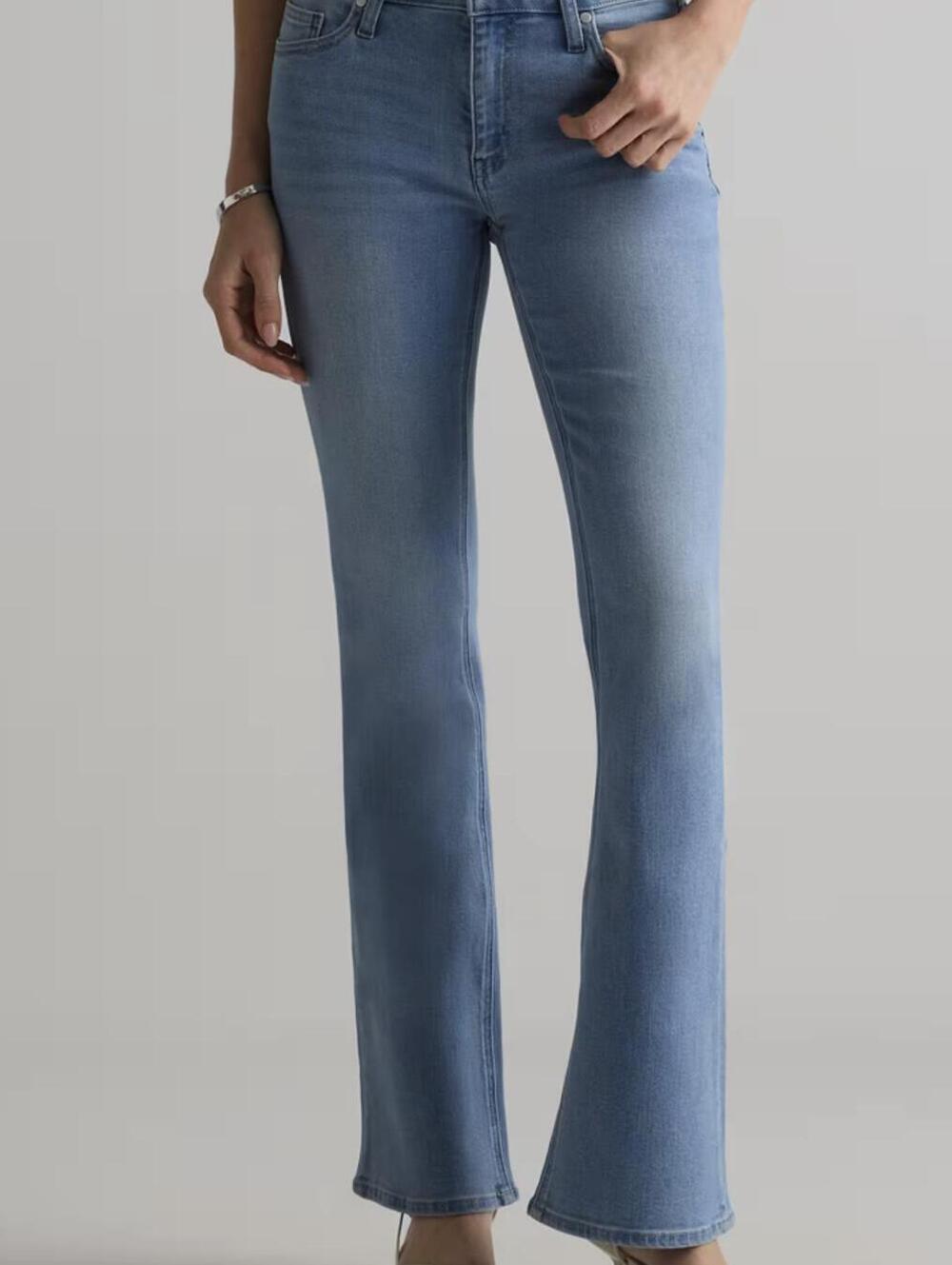 Quince Luna Stretch Flare Jeans in Frosted Blue - Size - 25